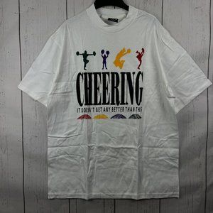 Vintage Cheering XL Soffe's Choice Casual T-Shirt White New Men Single Stitching